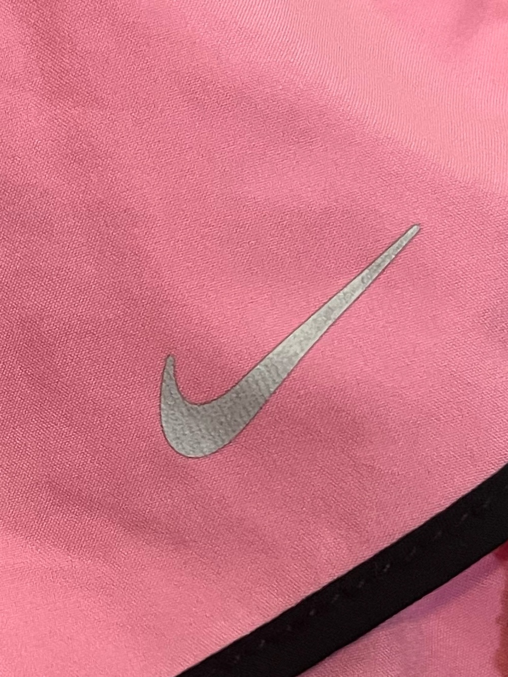 Nike Women's Dri-FIT Running Shorts Pink White Black Trim Size M Activewear Gym - Picture 3 of 5